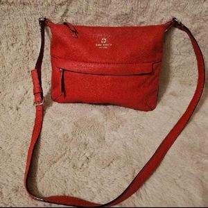 Kate Spade Grant Park Starla Geranium Leather Crossbody Purse